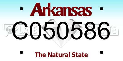 C050586 Arkansas License Plate