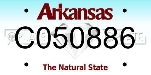 C050886 Arkansas License Plate