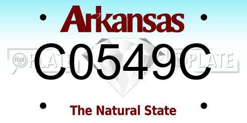 C0549C Arkansas License Plate