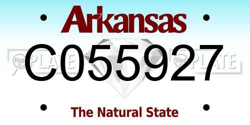 C055927 Arkansas License Plate