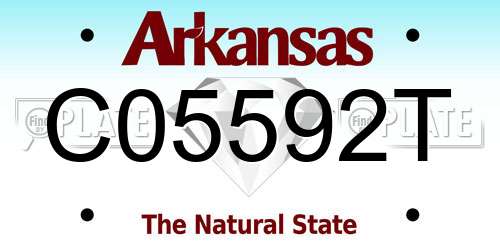 C05592T Arkansas License Plate