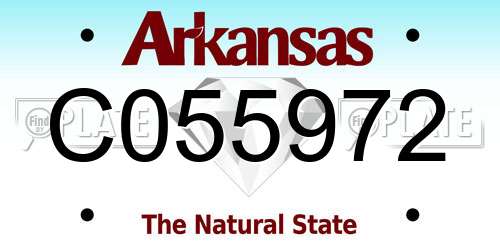 C055972 Arkansas License Plate