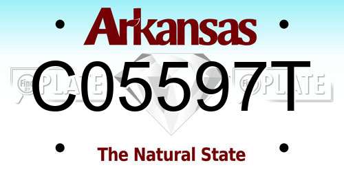 C05597T Arkansas License Plate