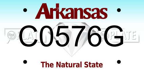 C0576G Arkansas License Plate
