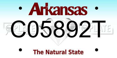 C05892T Arkansas License Plate