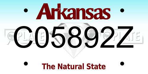 C05892Z Arkansas License Plate