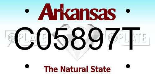 C05897T Arkansas License Plate