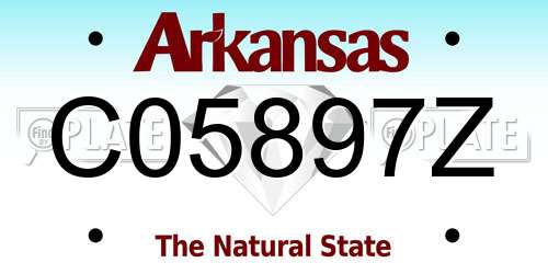 C05897Z Arkansas License Plate