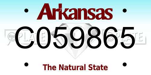 C059865 Arkansas License Plate