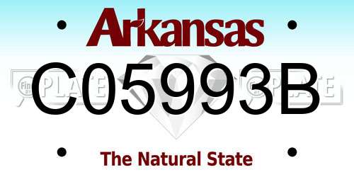 C05993B Arkansas License Plate