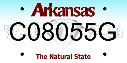 C08055G Arkansas License Plate