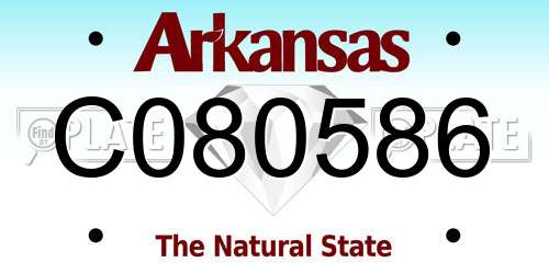 C080586 Arkansas License Plate