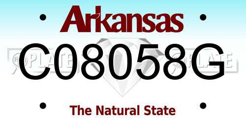 C08058G Arkansas License Plate