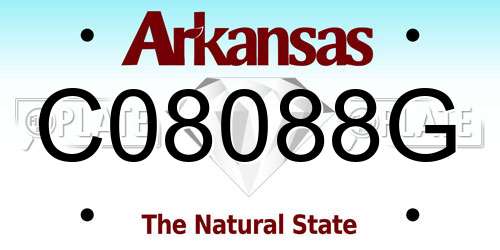 C08088G Arkansas License Plate