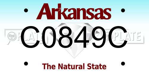 C0849C Arkansas License Plate