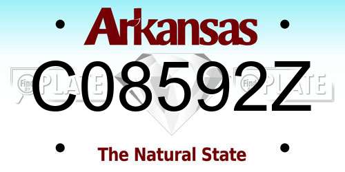 C08592Z Arkansas License Plate