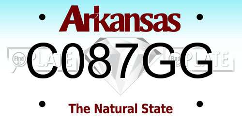 C087GG Arkansas License Plate