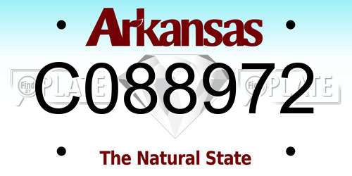 C088972 Arkansas License Plate
