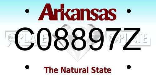 C08897Z Arkansas License Plate