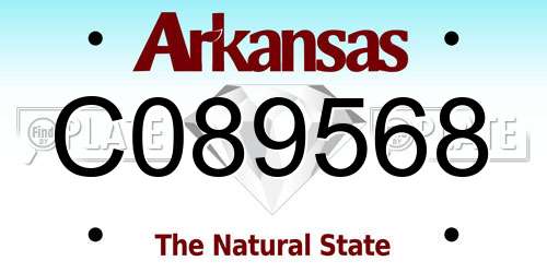 C089568 Arkansas License Plate