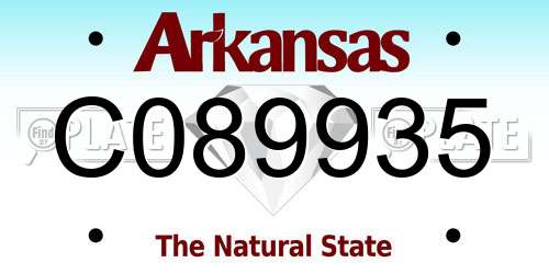 C089935 Arkansas License Plate