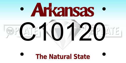 C10120 Arkansas License Plate