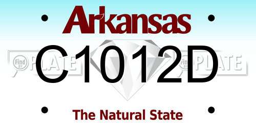 C1012D Arkansas License Plate