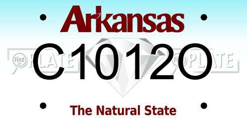 C1012O Arkansas License Plate