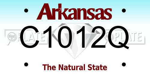 C1012Q Arkansas License Plate