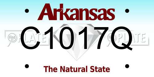 C1017Q Arkansas License Plate