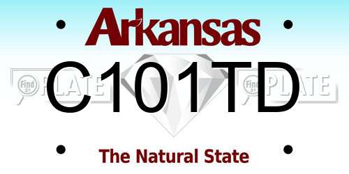 C101TD Arkansas License Plate