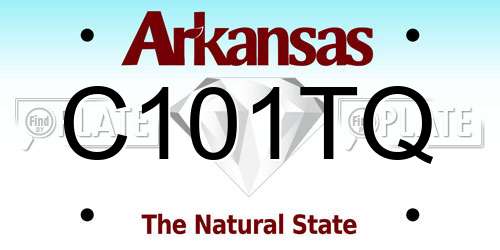 C101TQ Arkansas License Plate