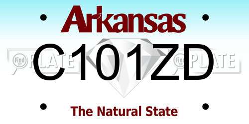 C101ZD Arkansas License Plate
