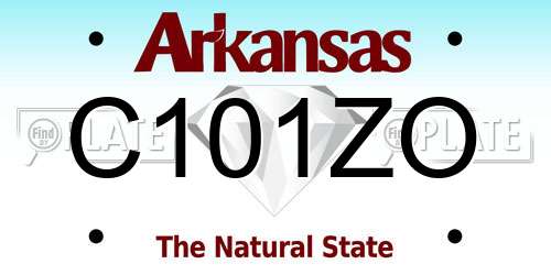 C101ZO Arkansas License Plate