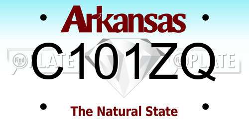 C101ZQ Arkansas License Plate