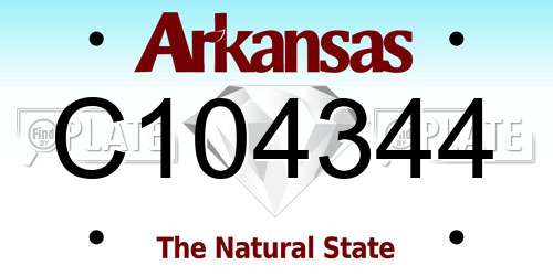 C104344 Arkansas License Plate