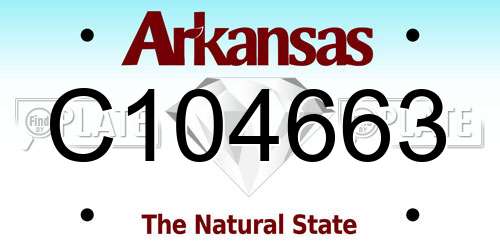 C104663 Arkansas License Plate