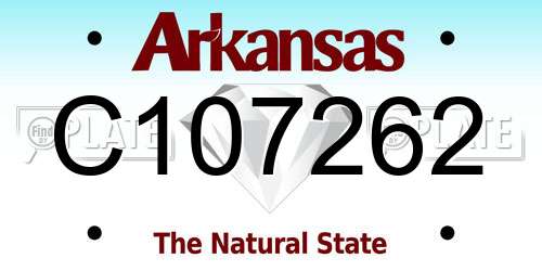 C107262 Arkansas License Plate