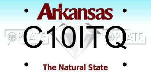 C10ITQ Arkansas License Plate