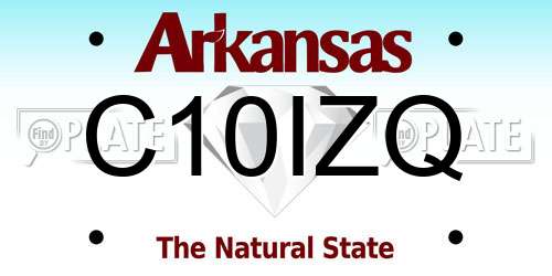 C10IZQ Arkansas License Plate