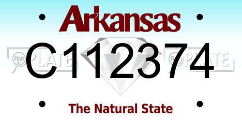 C112374 Arkansas License Plate