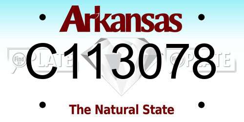 C113078 Arkansas License Plate