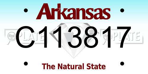 C113817 Arkansas License Plate