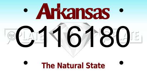 C116180 Arkansas License Plate