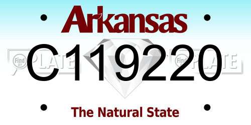 C119220 Arkansas License Plate