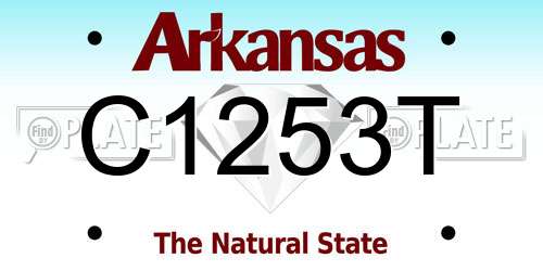 C1253T Arkansas License Plate