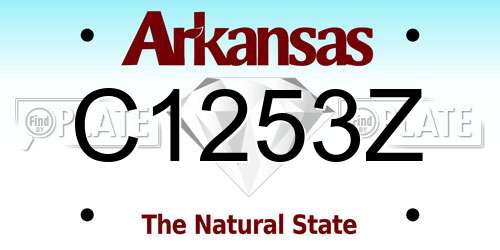 C1253Z Arkansas License Plate