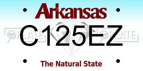 C125EZ Arkansas License Plate