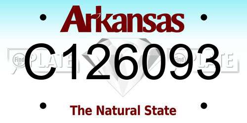 C126093 Arkansas License Plate
