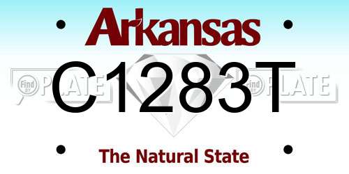 C1283T Arkansas License Plate